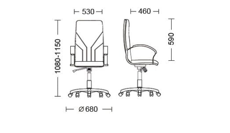 Кресло руководителя Manager Steel Chrome 405090/V4